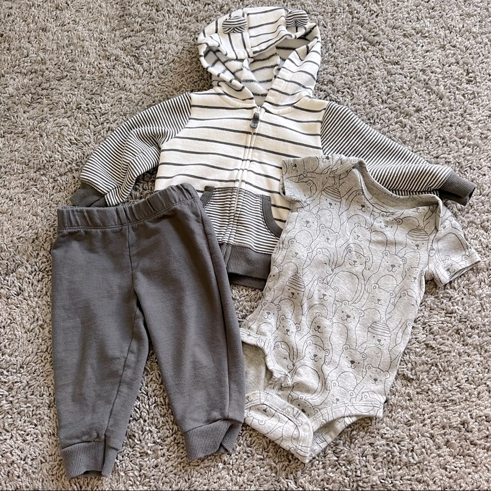 9 Month Baby Boy Polar Bear Warm Outfit